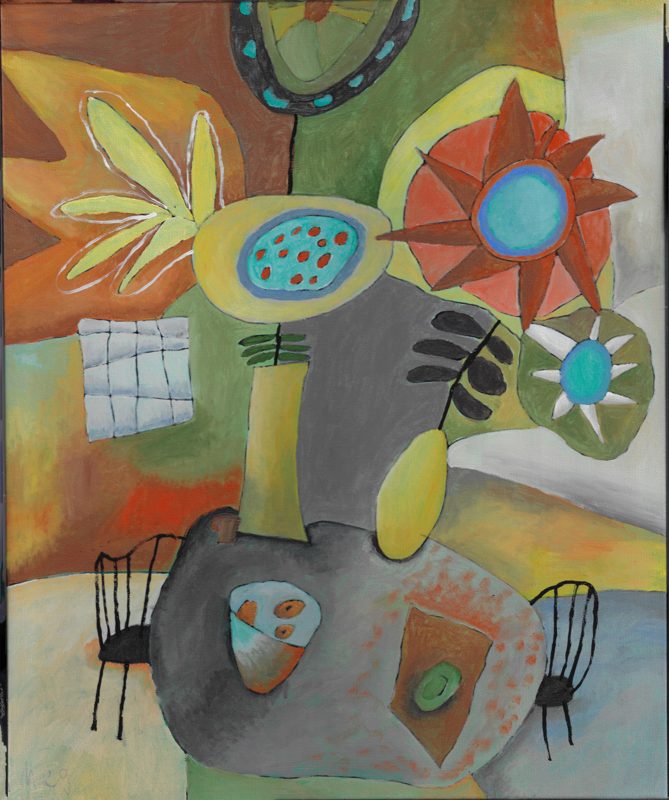 Five Flowers on the Table
