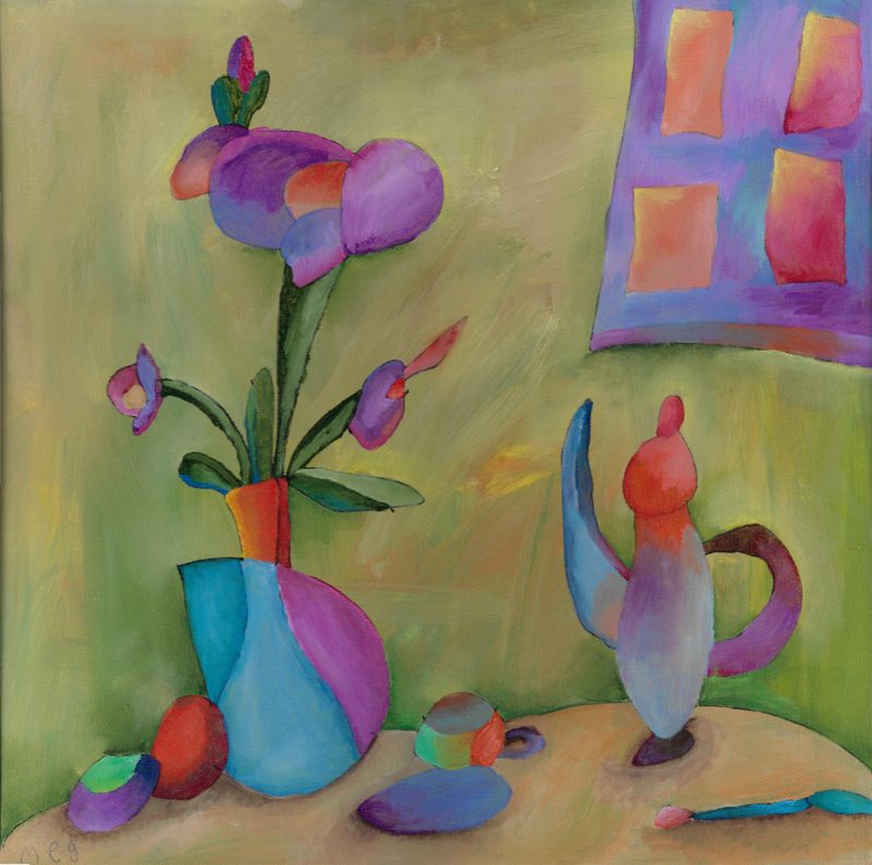Teapot and Flowers