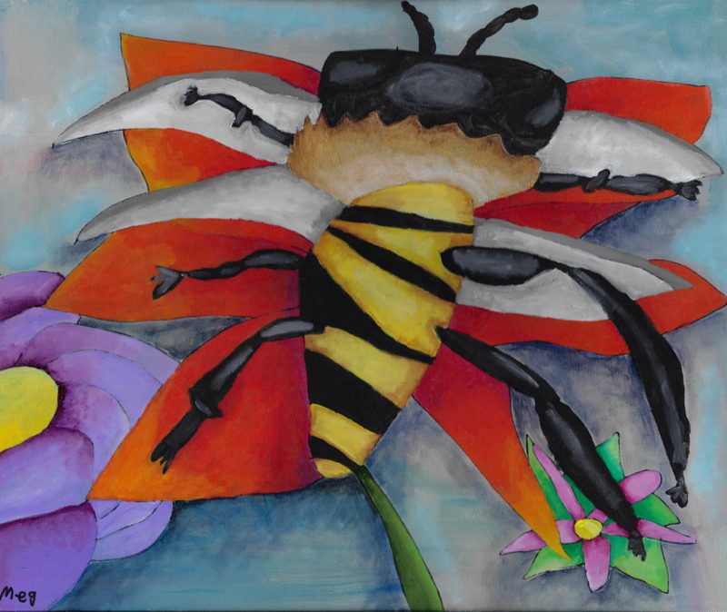 Bee Flies on the Flowers