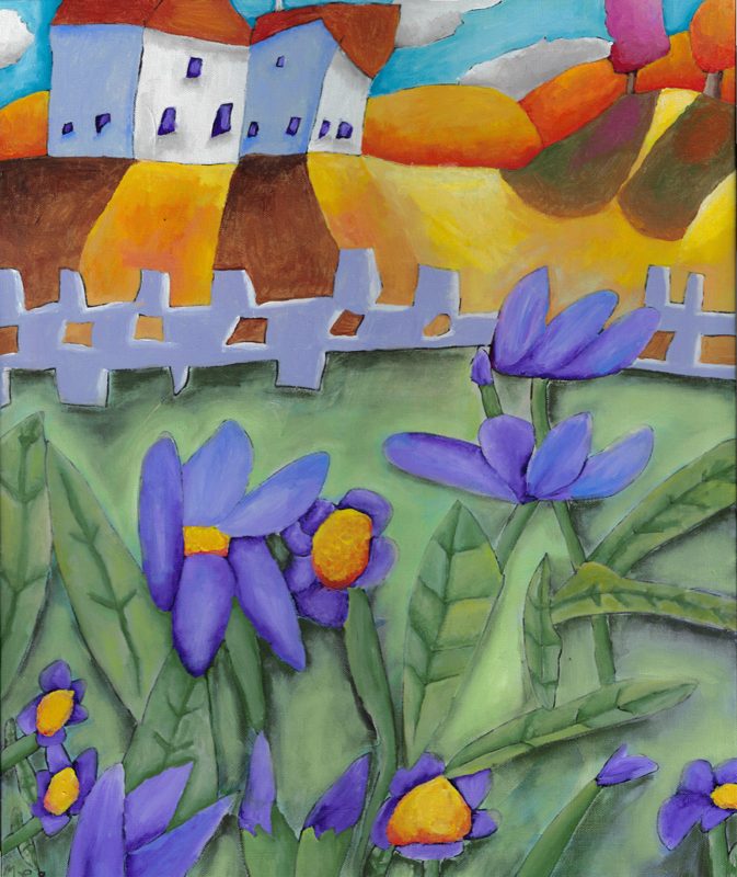 Two Houses and the Fence of Flowers