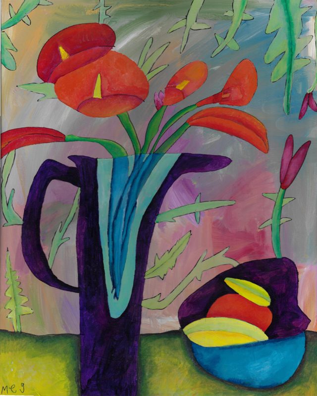 Orange Flowers in the Vase