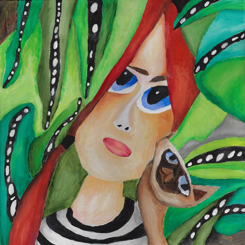 The Girl with the Siamese Cat