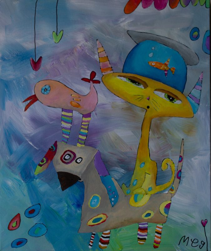 Bird and Fish, Dog and Cat