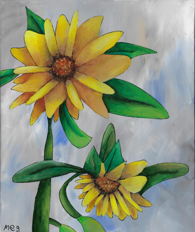 The Sunflowers Pop in the Sky