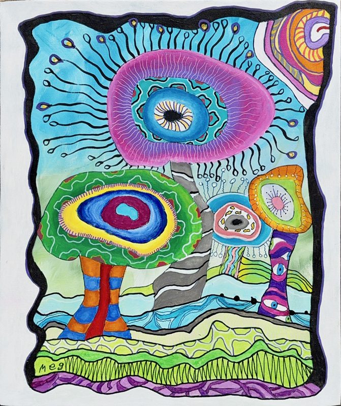 The Dancing Trees in the Blue Sky